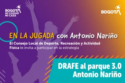 DRAFE al Parque 3.0 llega a Antonio Nariño con deporte, recreación y actividad física