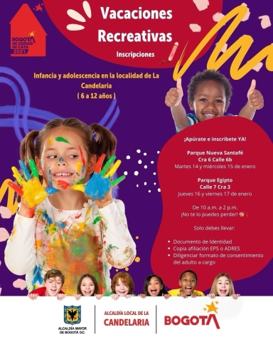 Inscripciones Vacaciones Recreativas