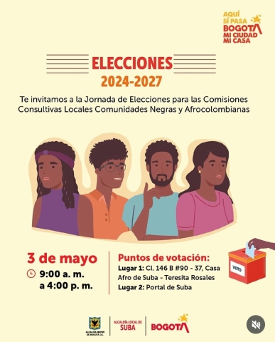 Elecciones para las Comisiones Consultivas Locales Comunidades Negras y Afrocolombianas Suba