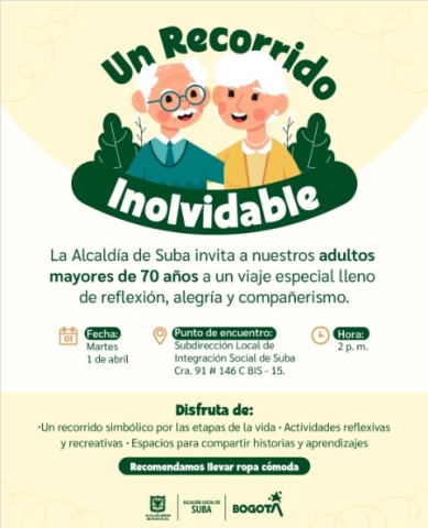 Pieza gráfica un viaje inolvidable en Suba