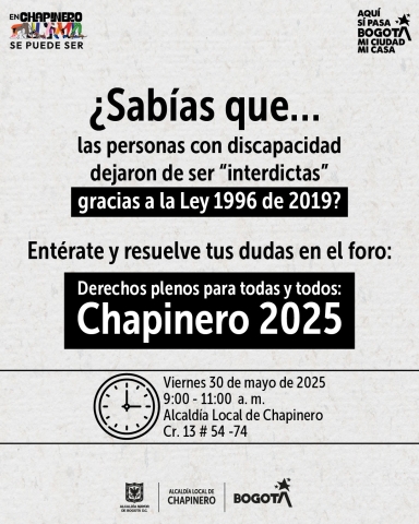 Pieza gráfica sobre foro Derechos plenos para todas y todos: Chapinero 2025