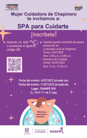 Pieza gráfica sobre jornada de spa para mujeres cuidadoras