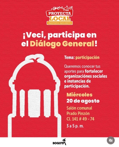 Ven y participa en el Diálogo General 💬 sobre participación.