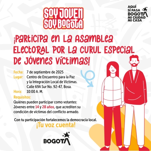 Asamblea Electoral por la Curul Especial de Jóvenes Víctimas en la localidad de Bosa.