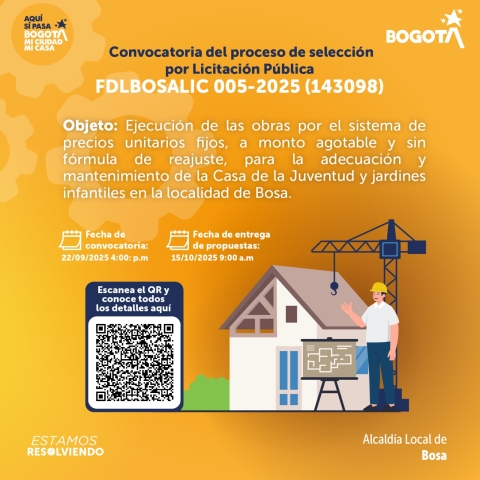 Convocatoria pública FDLBOSALIC 005-2025 (143098)