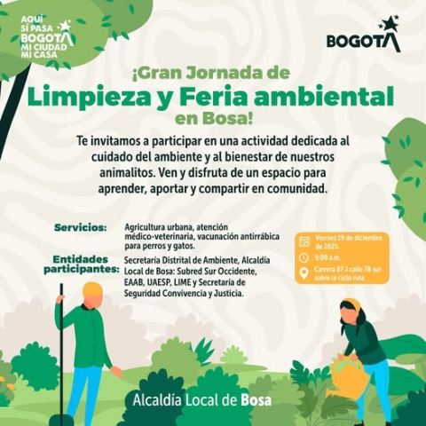Jornada de limpieza y feria ambiental Bosa