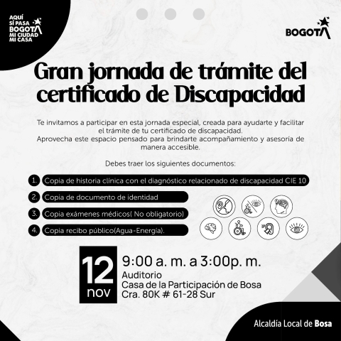  Gran jornada de trámite del certificado de Discapacidad