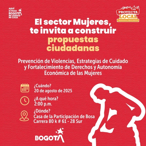 El sector mujer te invita a construir propuestas ciudadanas