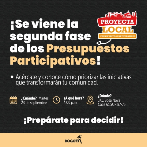 Segunda fase Presupuestos participativos 
