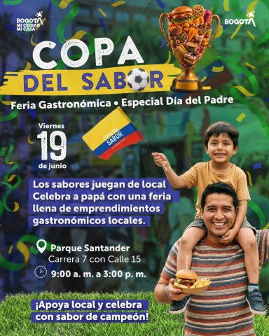 feria gastronómica para celebrar el Día del Padre en el Parque Santander de Santa Fe.