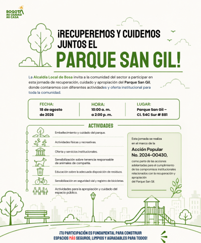 Jornada de recuperación Parque San Gil en Bosa