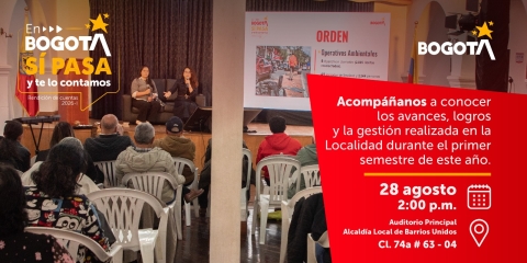 Rendición de cuentas primer semestre 2026 Barrios Unidos
