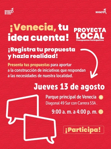 ¡Venecia, tu idea cuenta!