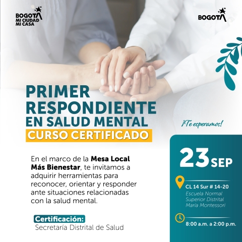 Bogotá fortalece las herramientas comunitarias para la atención en salud mental