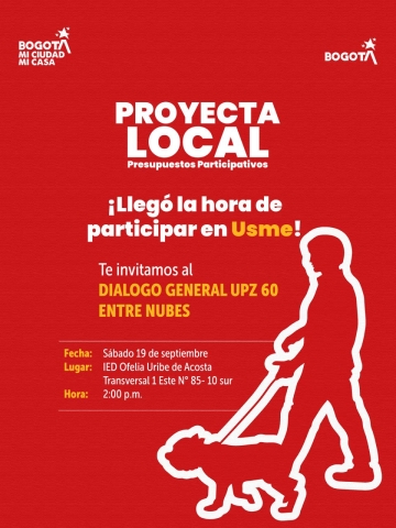Diálogo General de Presupuestos Participativos UPZ 60- Usme