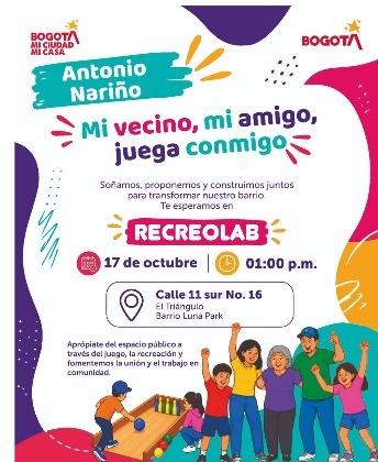 Recreolab promueve la integración y la convivencia en Antonio Nariño