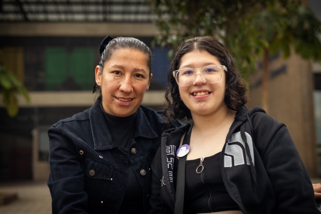 Johana Salazar y su hija María Paula