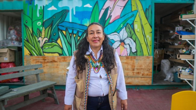 Ana Inés Vásquez, lideresa del barrio El Regalo