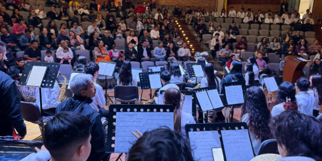 La dotación incluyó 40 instrumentos y 284 accesorios y elementos destinados al aprendizaje y la práctica musical