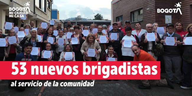 Nuevos brigadistas certificados por la Alcaldía Local de Rafael Uribe Uribe