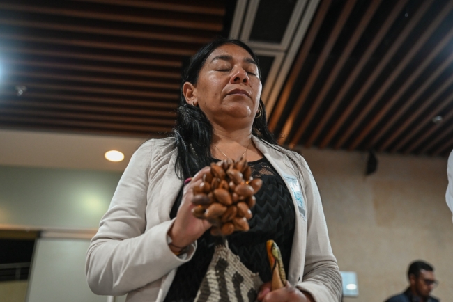 Mujer Muisca de Bosa en actividad de armonización