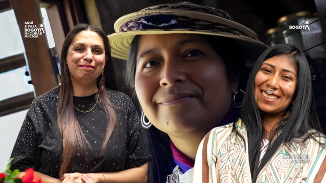 Representantes de los pueblos Misak, Gitano y Muisca de Suba