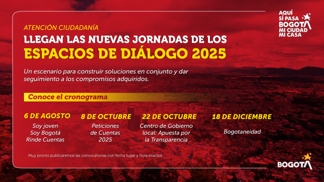 Cronograma Diálogos Ciudadanos 2025 