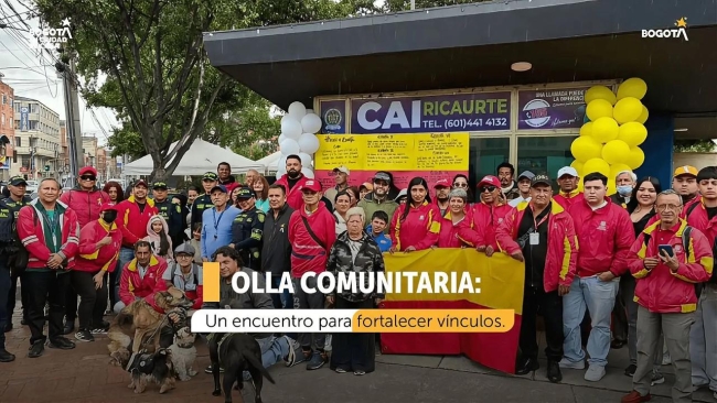   Una olla que une a Los Mártires: comunidad y Policía fortalecen la confianza