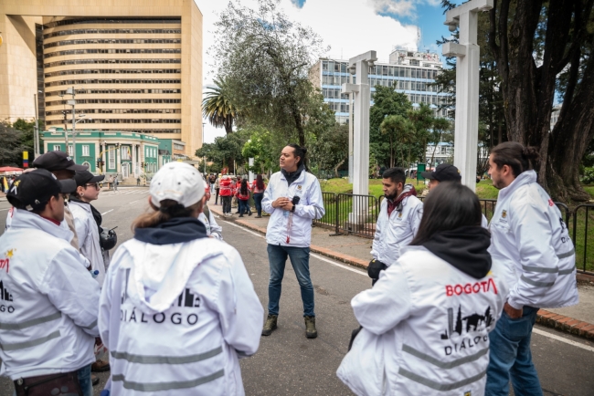 Gestores de Convivencia y Dialogo Social en el ejercicio de su labor. 