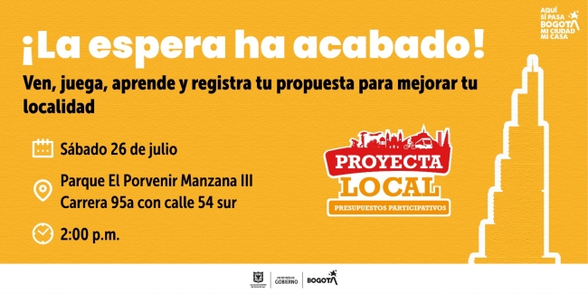 Invitación a jornada de lanzamiento Proyecta Local - Presupuestos Participativos