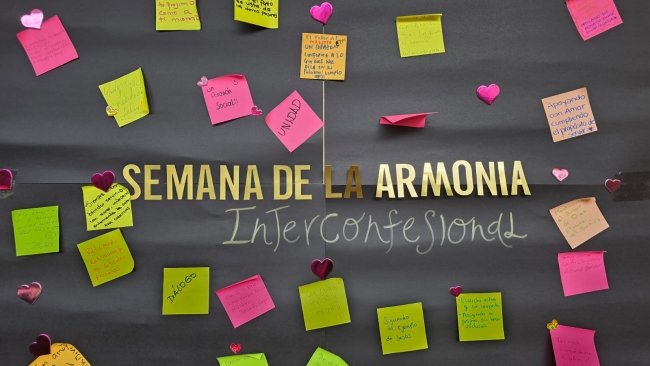 Mural Semana Mundial de la Armonía Interconfesional