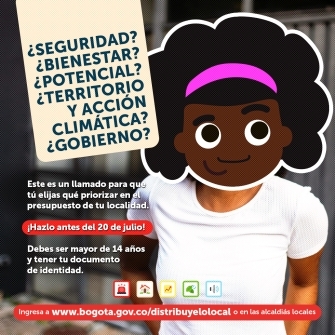 En Bogotá distribuye lo local: la ciudadanía elige en qué invertir los recursos 