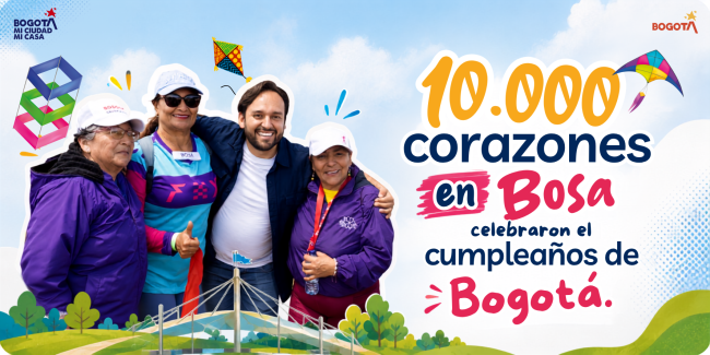 10.000 corazones en Bosa celebraron el cumpleaños de Bogotá.