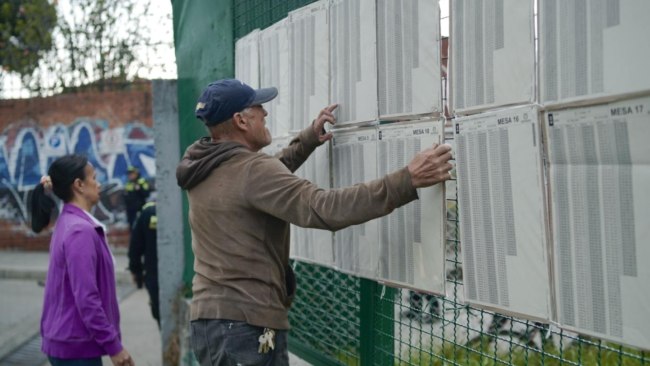 Fotografía de puestos de votación en Tunjuelito, 8 de marzo