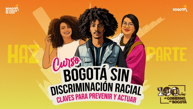 Pieza de invitación curso Bogotá sin Racismo