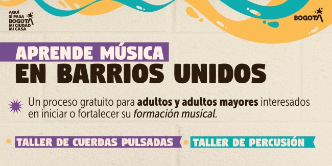 Convocatoria de música en Barrios Unidos: talleres gratuitos 2025-2026