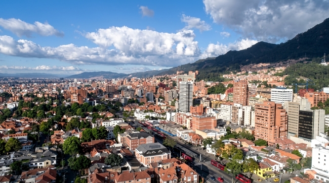 Imagen panorámica de Bogotá