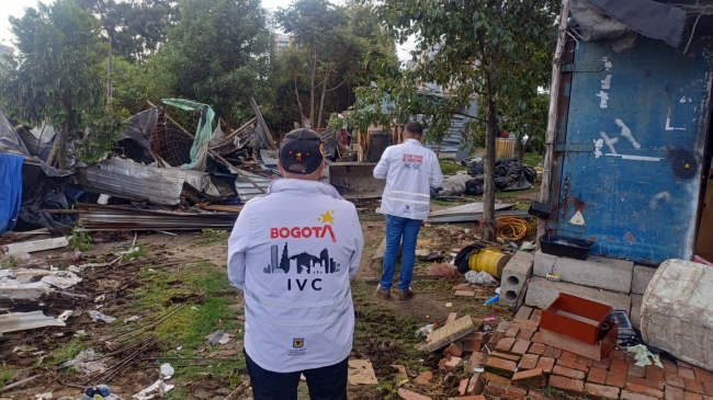 Distrito desmantela asentamiento ilegal en zona ambiental del Canal Fucha