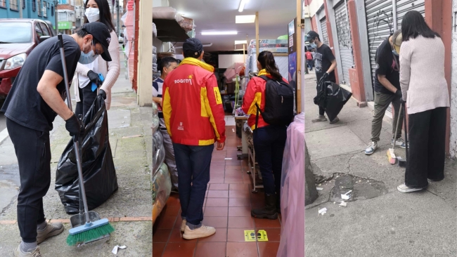 Residentes del Siete de Agosto y funcionarios de la alcaldía en jornada de barretón