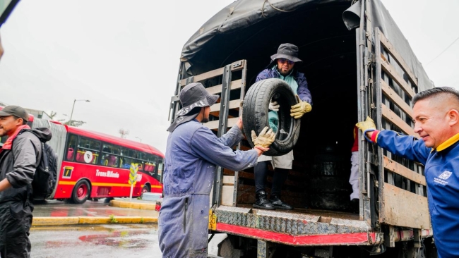 Llantatón en Tunjuelito