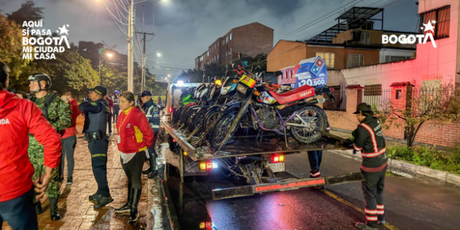 Operativo en Milenta dejó 22 comparendos y 14 motocicletas inmovilizadas por invasión del espacio público