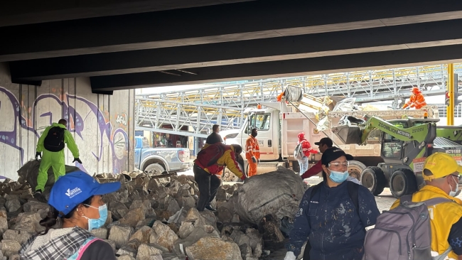 Foto del operativo puente carrera 30