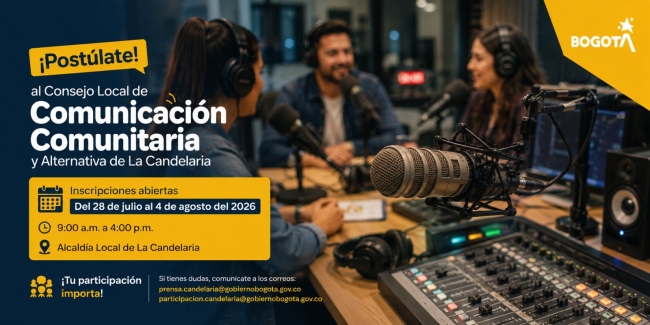 La Candelaria abrirá inscripciones para candidatos, candidatas y electores del Consejo Local de Comunicación Comunitaria y Alternativa