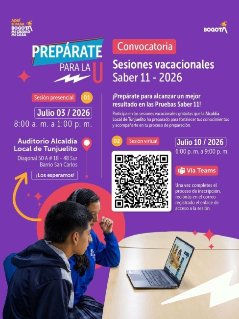 Fotografía relacionada con: Tunjuelito abre convocatoria para fortalecer la preparación de estudiantes que presentarán las Pruebas Saber 11