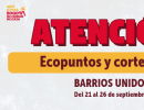 Ecopuntos y corte de agua Barrios Unidos