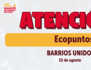 Aviso de Ecopuntos en Barrios Unidos