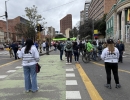Gestoras de Diálogo acompañando movilización