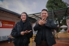 Angie Paola Silva y Cristian Buitrago, intérpretes de lengua de señas colombiana 